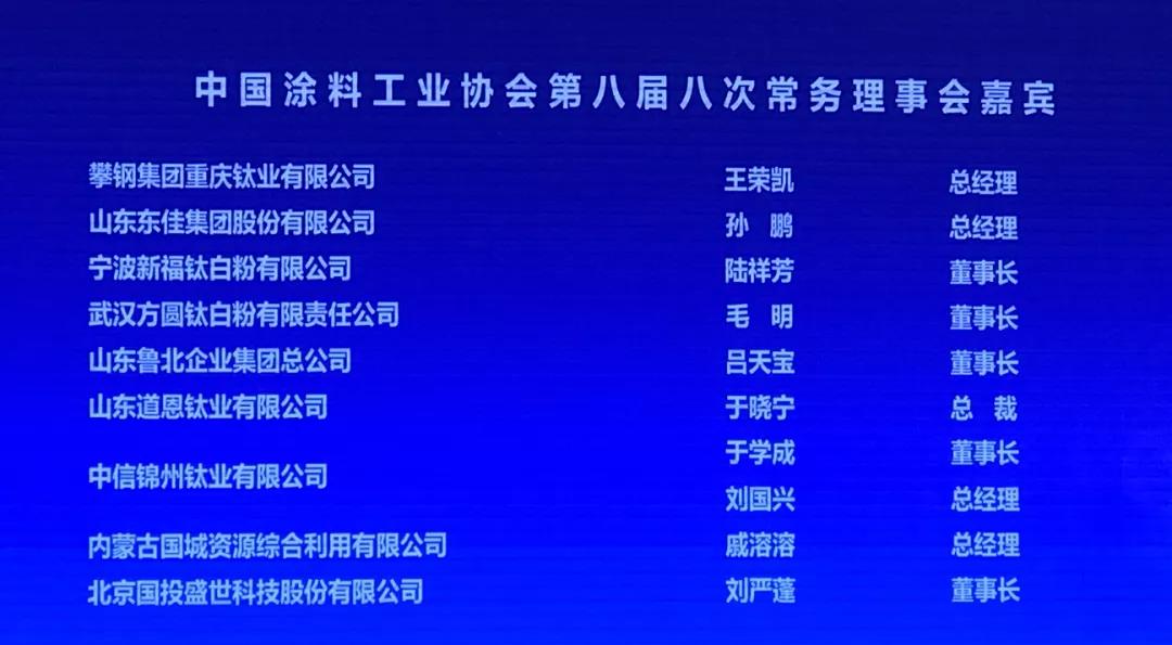 中國涂料工業(yè)協(xié)會(huì)第八屆八次常務(wù)理事會(huì)